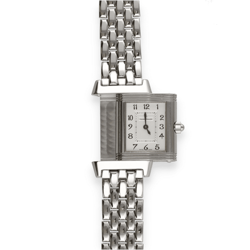 Montre Montre Jaeger LeCoultre "Reverso" Lady Acier Duetto diamants de 2008. Ref : 266.8.44. Boite et Papiers d'origine. 58 Facettes
