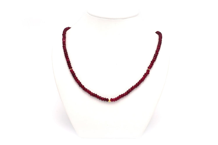 Collier Collier contemporain en or jaune et perles de rubis 58 Facettes B592
