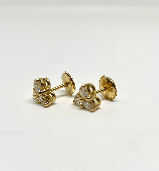 Boucles d'oreilles Boucles d’oreilles or jaune diamants 58 Facettes