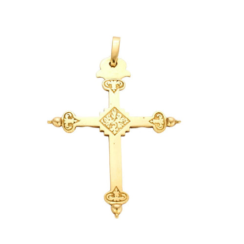 Pendentif Croix jeannette or jaune 58 Facettes 36604493
