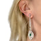 Boucles d'oreilles Boucles d'oreilles de style Art déco avec diamants et émeraudes 58 Facettes Q727A