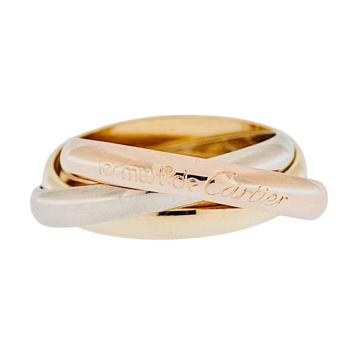 Bague 51 CARTIER - Bague Trinity « Les Must de Cartier » Or blanc, jaune, rose 58 Facettes