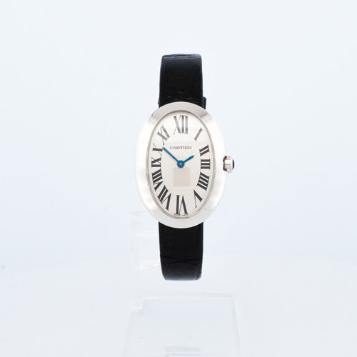 Montre Cartier - Montre Baignoire cadran argent roman Medium en or blanc 58 Facettes