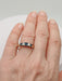 Ring 57 Vintage ring Sapphires Princess cut diamonds 58 Facettes