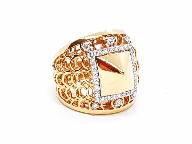 Bague 54 Bague Or rose Diamant 58 Facettes 578648RV