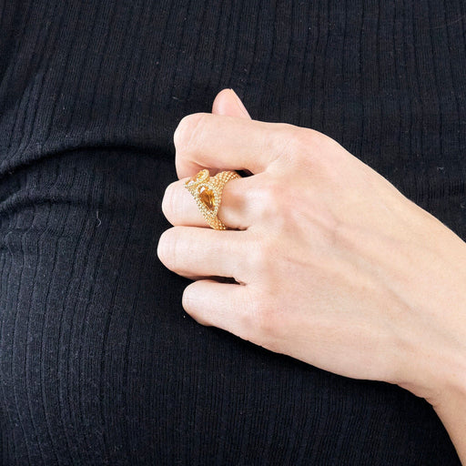 Bague 55 BOUCHERON - Serpent Bohème - Bague toi&moi, or jaune et citrine 58 Facettes AB75