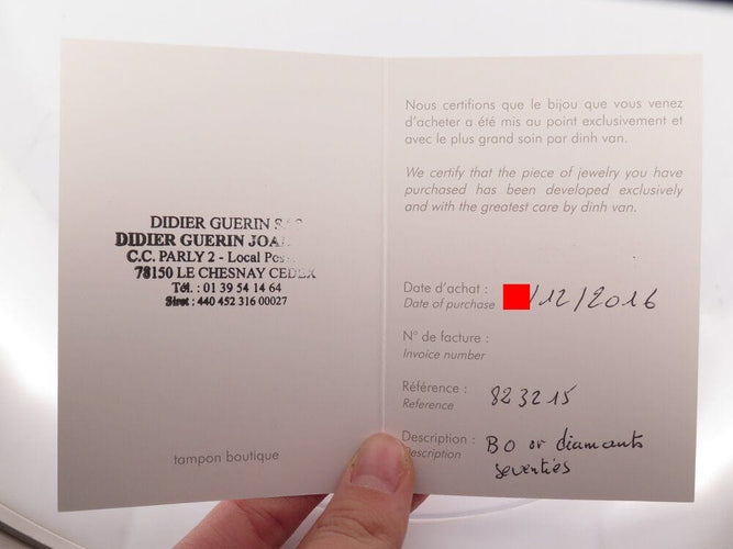 Boucles d'oreilles boucles d'oreilles DINH VAN seventies 823215 diamants or 18k s 58 Facettes 265469