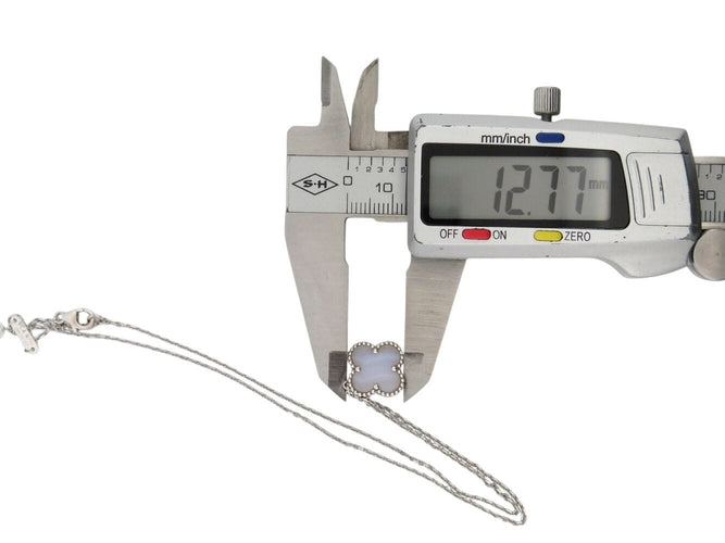 Collier collier VAN CLEEF & ARPELS alhambra vintage calcedoine vcard34900 or blanc 58 Facettes 270786