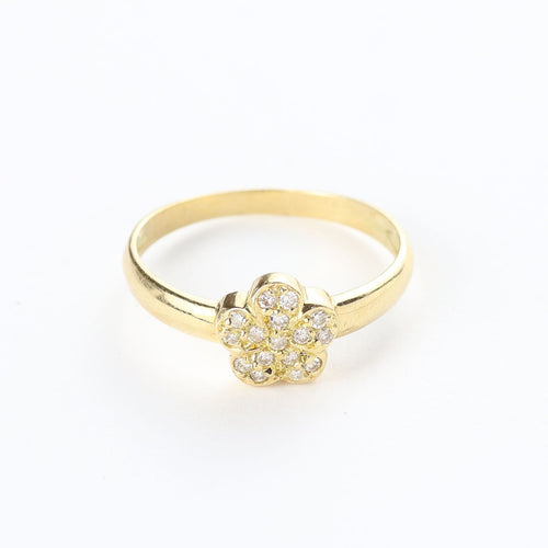 Anillo en oro amarillo con diamantes 58 Facettes 129058B