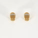 Yellow gold and diamond braided ear clip earrings 58 Facettes