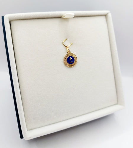 AUGIS - Pendentif médaille d'amour or jaune "+ qu'hier - que demain" - L'Élégante Bleue