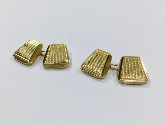 Boutons de manchette Boutons De Manchette trapèzes Or Jaune 58 Facettes 950860