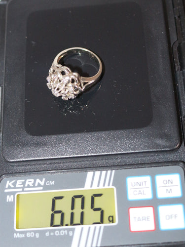 Bague 54 Bague marguerite platine et diamants 58 Facettes 567