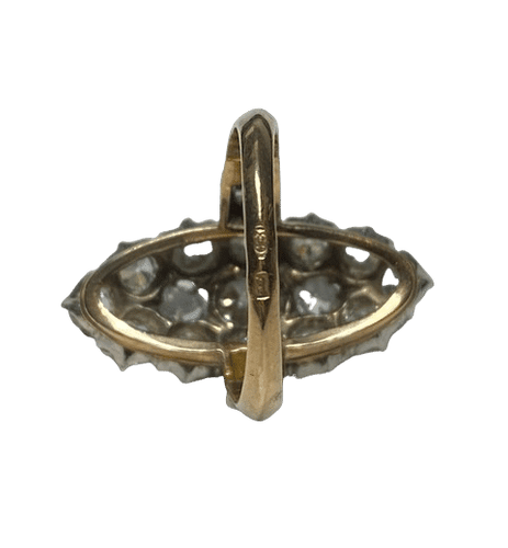 Bague 48 Bague marquise or platine diamants 58 Facettes