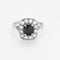 Bague 56 Bague en or blanc, saphir et diamants 58 Facettes B250363