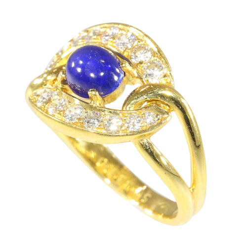 Bague 47 Bague de luxe vintage CARTIER avec saphir et diamants 58 Facettes 17342-0256