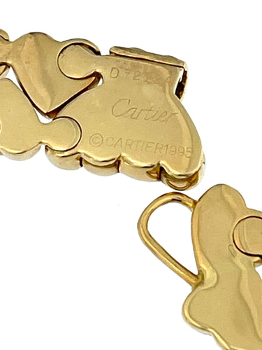 Collier Cartier Collier double cœur en or jaune 18 carats et diamants 58 Facettes