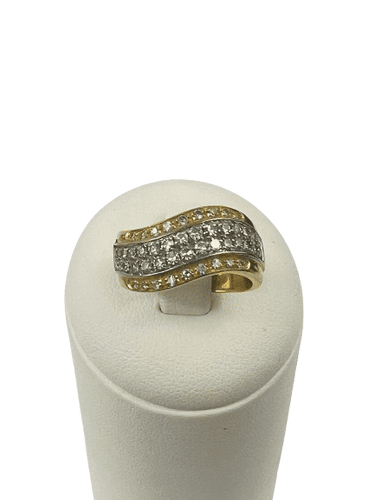 Bague 54.5 Bague 2 Ors avec Diamants 58 Facettes 20400000808