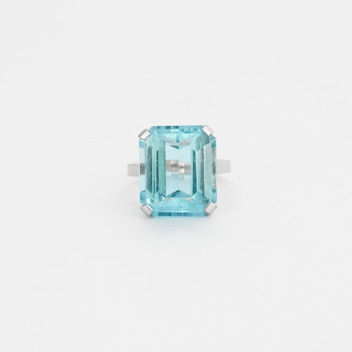 Bague Bague or blanc Topaze 58 Facettes