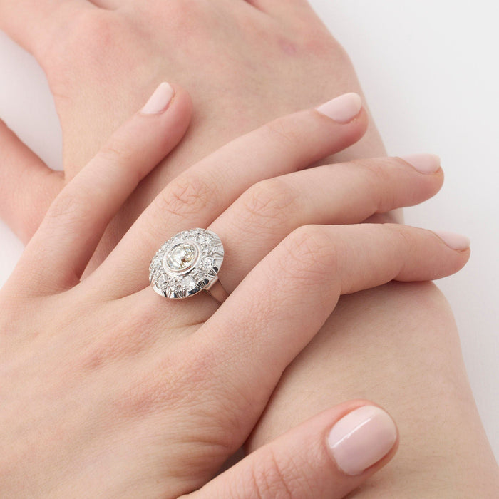 Bague 52 Bague marguerite diamants 58 Facettes