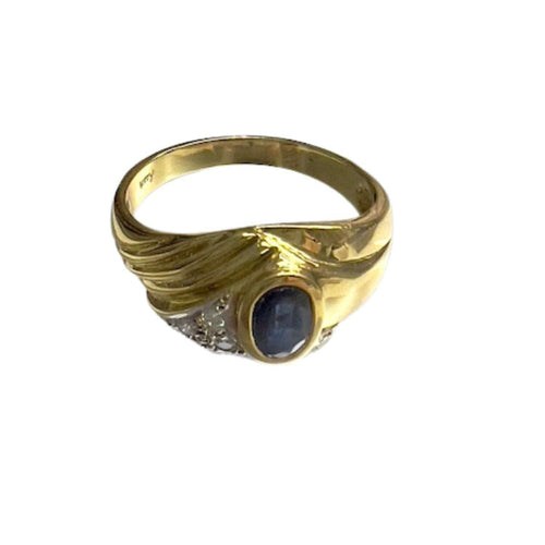 Bague 57.5 Bague moderne en or avec diamants et saphirs 58 Facettes Q702A(828)