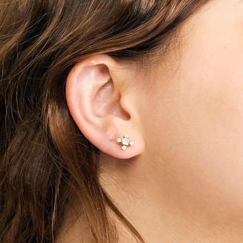 Boucles d'oreilles Boucles d'oreilles or jaune et diamants 58 Facettes 250111