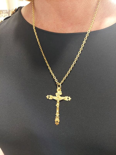 Collier Pendentif Croix Ancienne 58 Facettes 083551