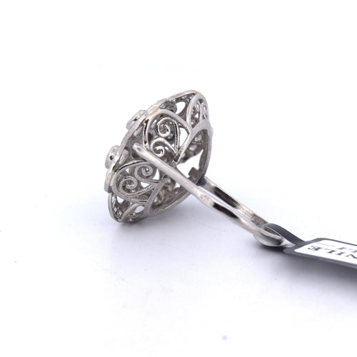 Bague 51 Bague Art Déco en platine avec diamants 58 Facettes