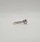 Bague 52 Bague or blanc sertie d'un diamant GIA et diamants naturels 58 Facettes