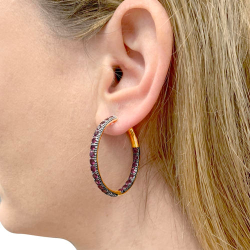 Boucles d'oreilles Boucles d'oreilles Pomellato, "Tango", or rose, saphirs roses. 58 Facettes 35230