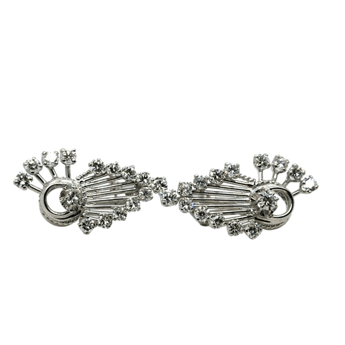 Boucles d'oreilles Boucles d’oreilles or blanc et Diamants 58 Facettes 1.0000545/1