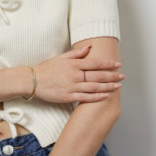 Bague 56 Bague avec rubis en or jaune 58 Facettes 2505018