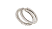 Boucles d'oreilles Boucles d'oreilles créoles en or blanc et diamants 58 Facettes F4882