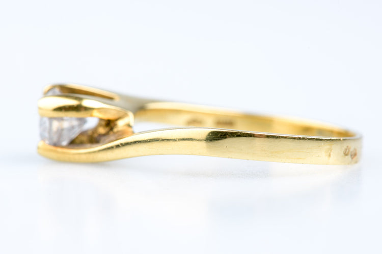 Bague solitaire diamant en or jaune