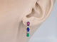 Boucles d'oreilles Boucles d'oreilles en or blanc avec pierres précieuses multicolores et diamants 58 Facettes 2274
