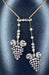 Boucles d'oreilles Parure collier négligé et boucles d’oreilles en or jaune et argent, diamants, Napoléon III 58 Facettes AB437