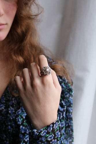 Bague 56 Bague étoile Or Gris Et Diamants 58 Facettes 526