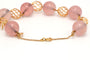 Bracelet Bracelet or jaune et quartz rose 58 Facettes 20745