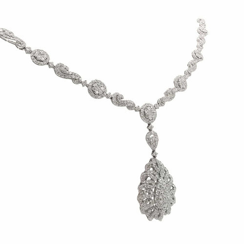 Collier Collier en or blanc & diamants 58 Facettes