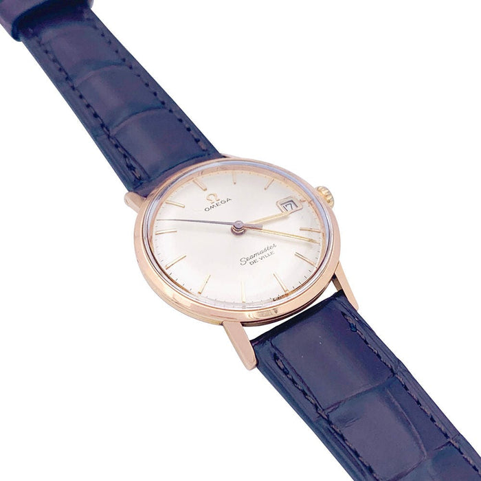 Montre Montre Omega, "Seamaster De Ville", or rose, cuir. 58 Facettes 33749