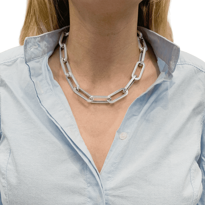 Collier Collier Dinh Van, "Maillon XL", argent. 58 Facettes 34178