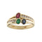 Bague avec rubis, émeraude, saphir et diamants