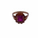 Ring 49 Solitaire Yellow Gold Ruby 58 Facettes