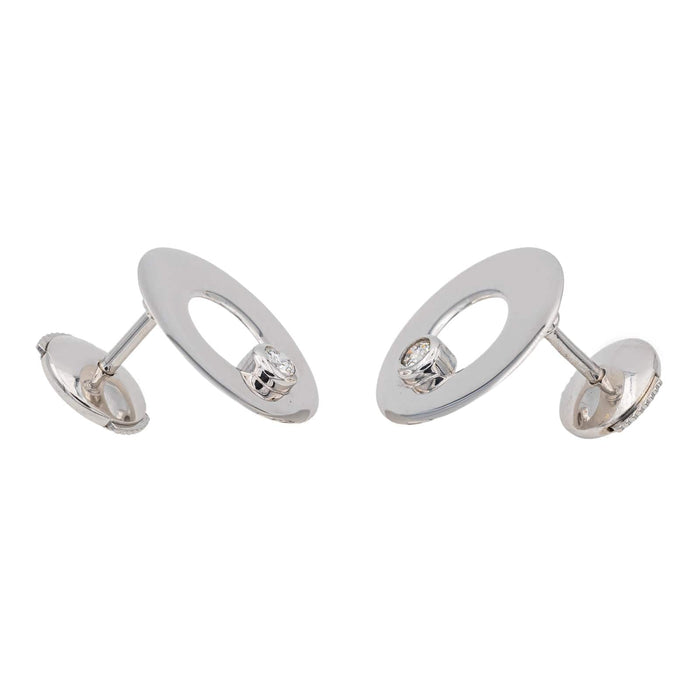 Boucles d'oreilles Dinh Van Boucles d'oreilles Puces Cible Or blanc Diamant 58 Facettes 3391124RV