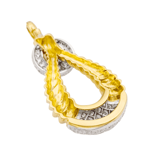 Pendentif vintage Kutchinsky or, diamants. 58 Facettes 34330