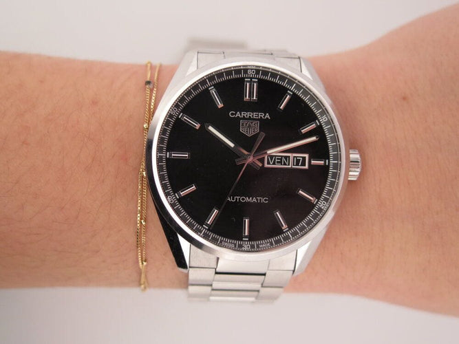 montre TAG HEUER carrera day date wbn2010 en acier 41mm automatique 58 Facettes 265701