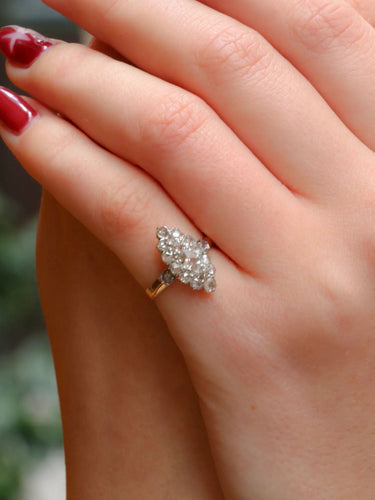 Bague 46 Bague marquise ancienne diamants taille rose 58 Facettes J313