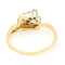 Bague florale en or jaune et diamants