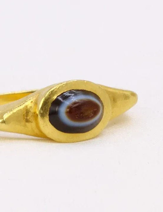 Bague 44 Bague sur agate figurant Athena de profil 58 Facettes 833