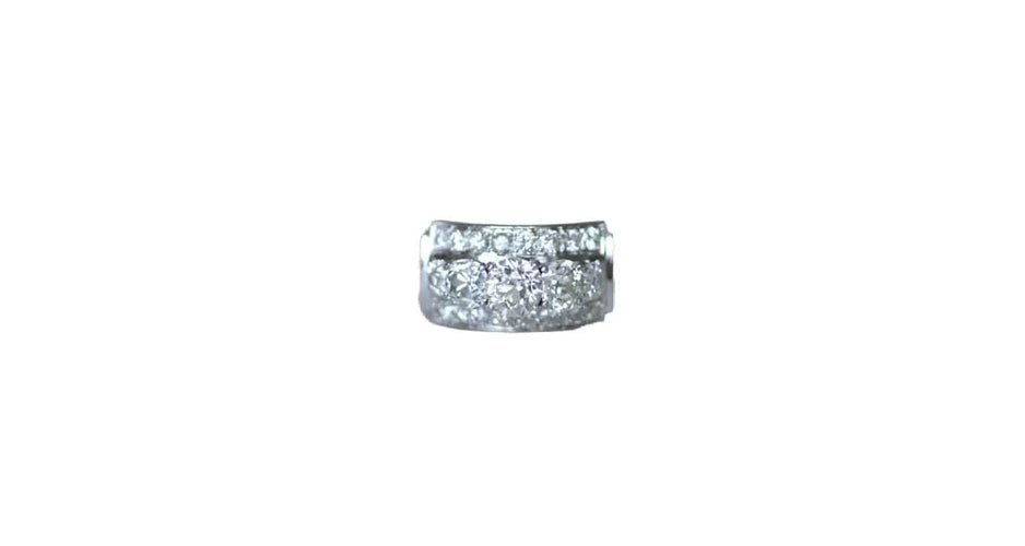 Bague 56 Bague Art Déco Or et Platine, Diamants 3.65 Cts 58 Facettes